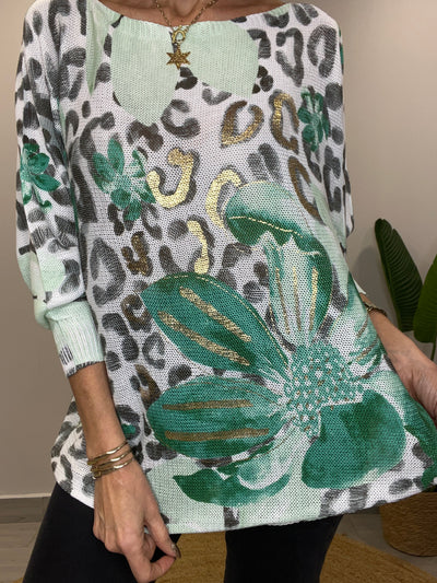 Sweater Hilo Camelia Verde