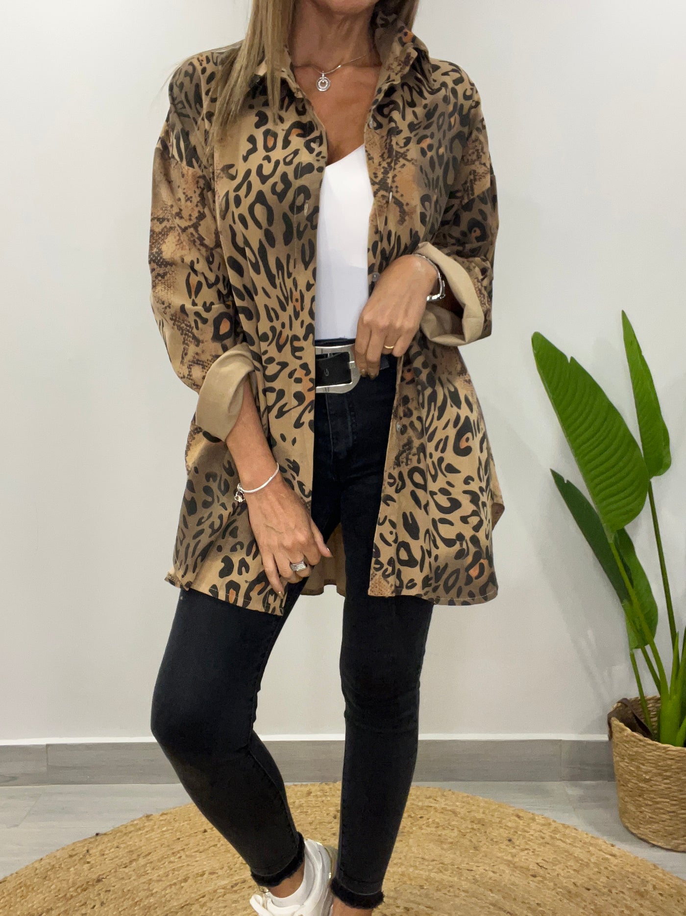 Camisola Italiana Print Camel
