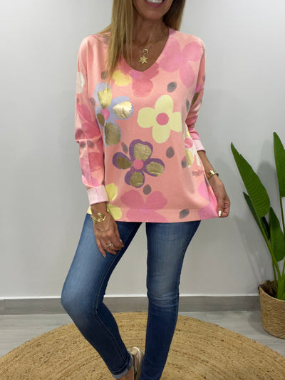 Sweater Italiano Garden Coral