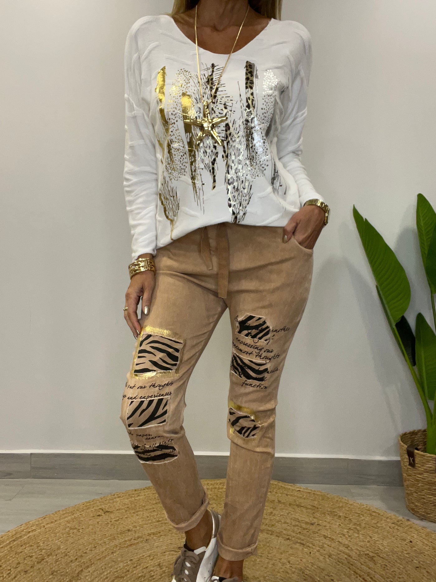 Jogger Italiano Art Camel