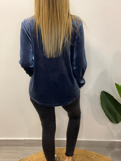 Camisa Velvet Azul