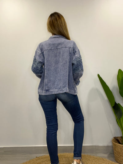 Chaqueta mezclilla festi Azul jeans