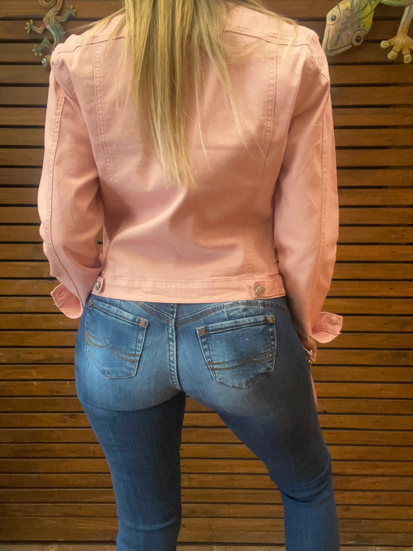 Chaqueta mezclilla Indómita Palo Rosa