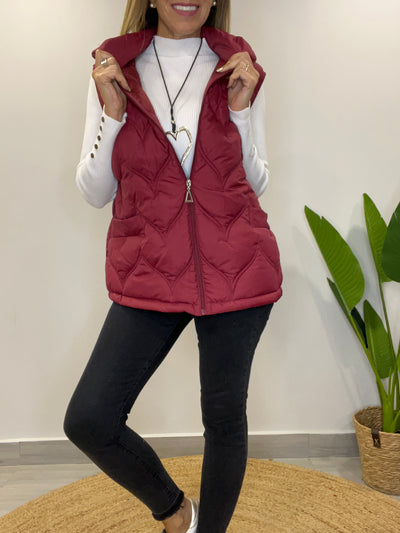 Parka sin manga Audaz Cherry