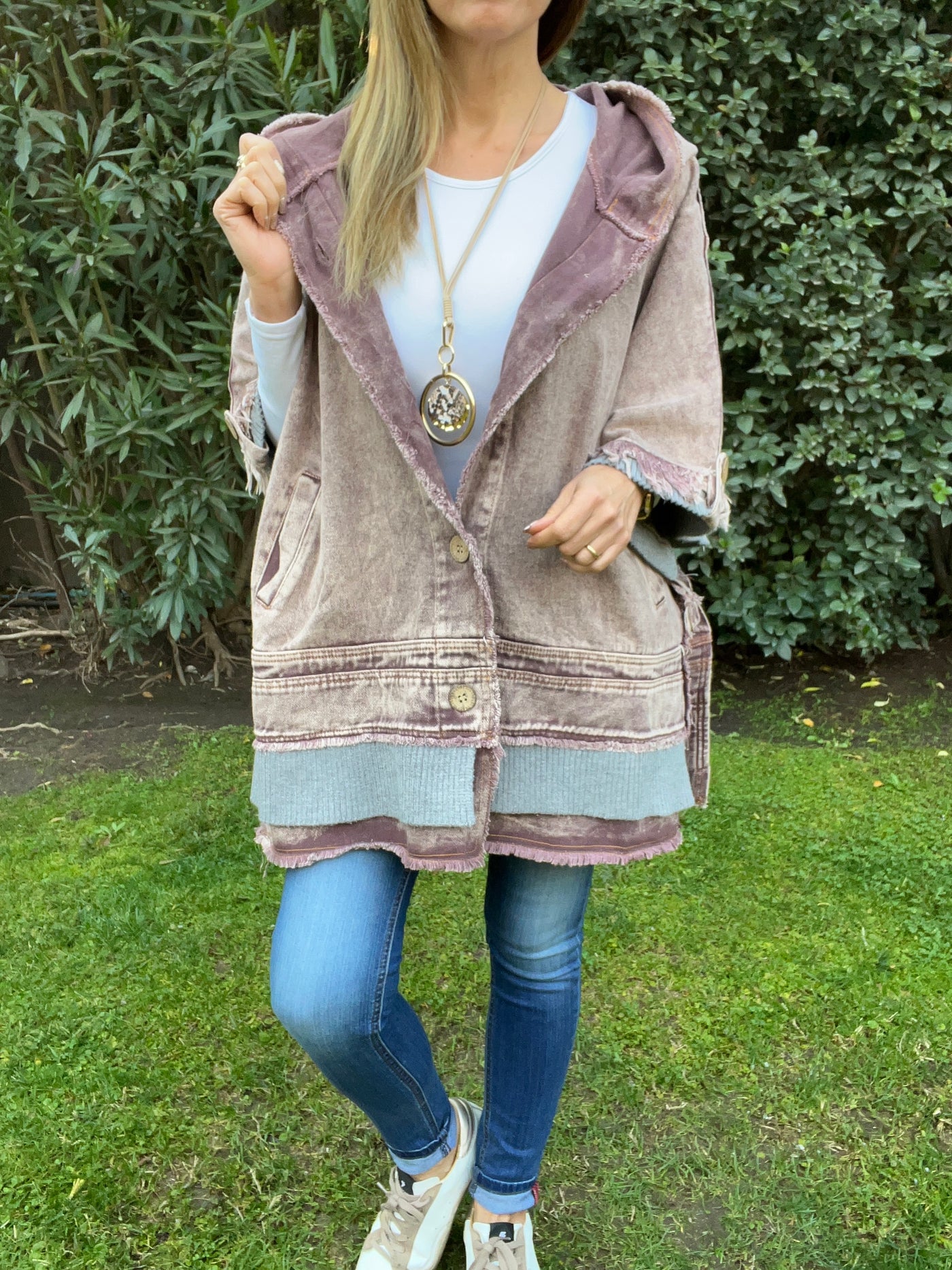 Chaqueta/Ponchito Furor chocolate (Oversize)