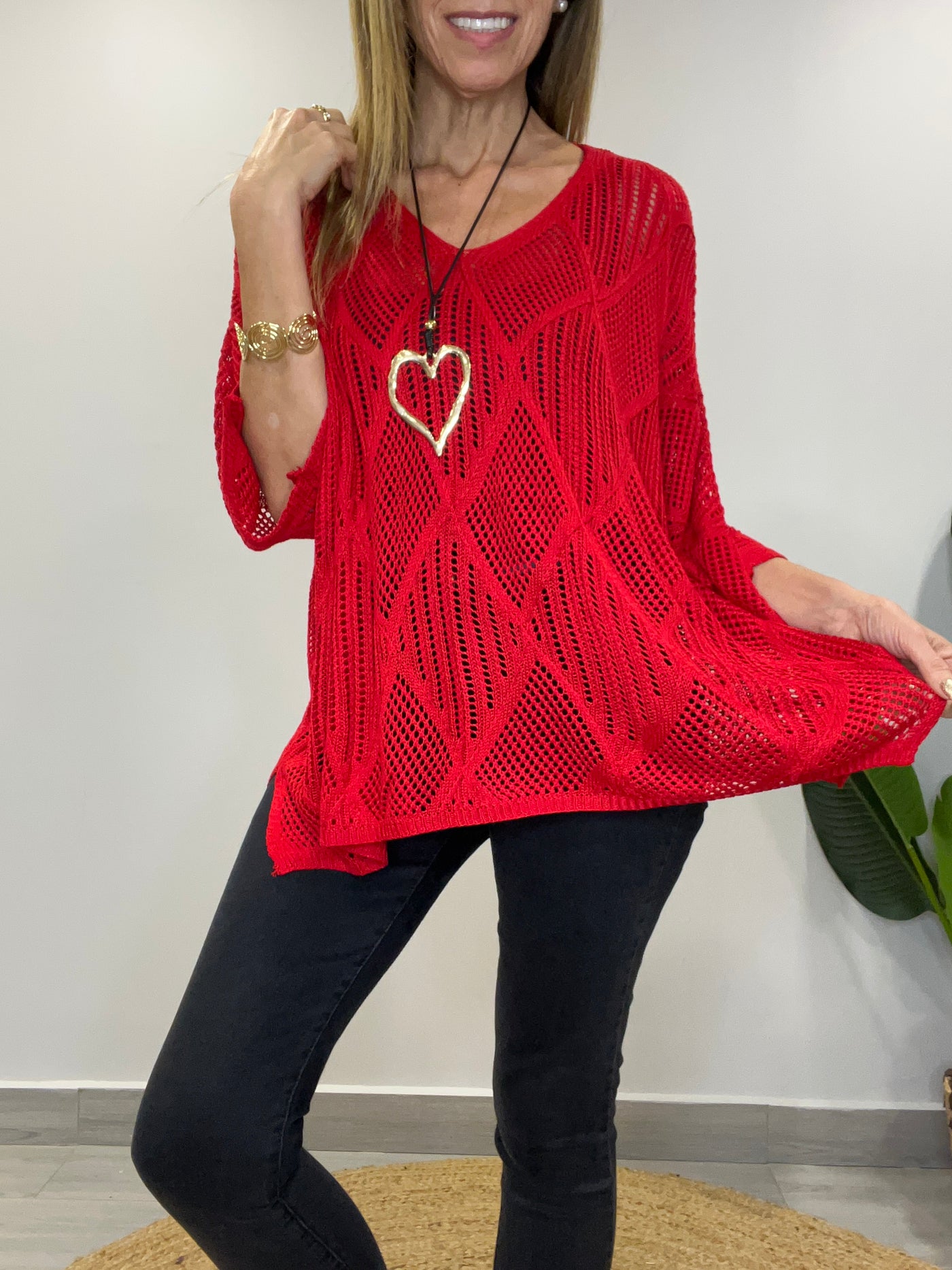 Sweater Hilo Génesis Rojo