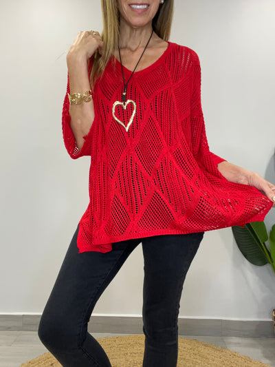 Sweater Hilo Génesis Rojo