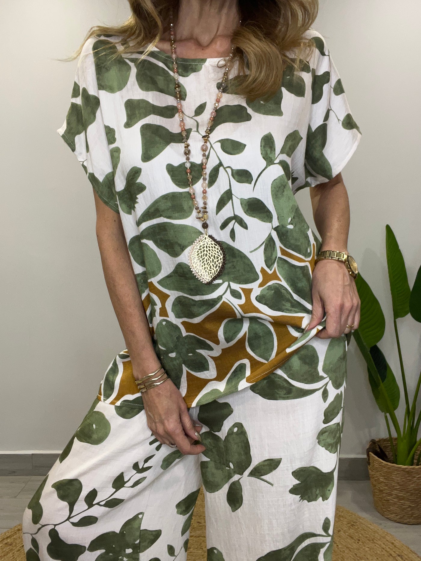 Conjunto Tahiti verde (2 piezas)