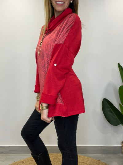 Sweater Espiga rojo