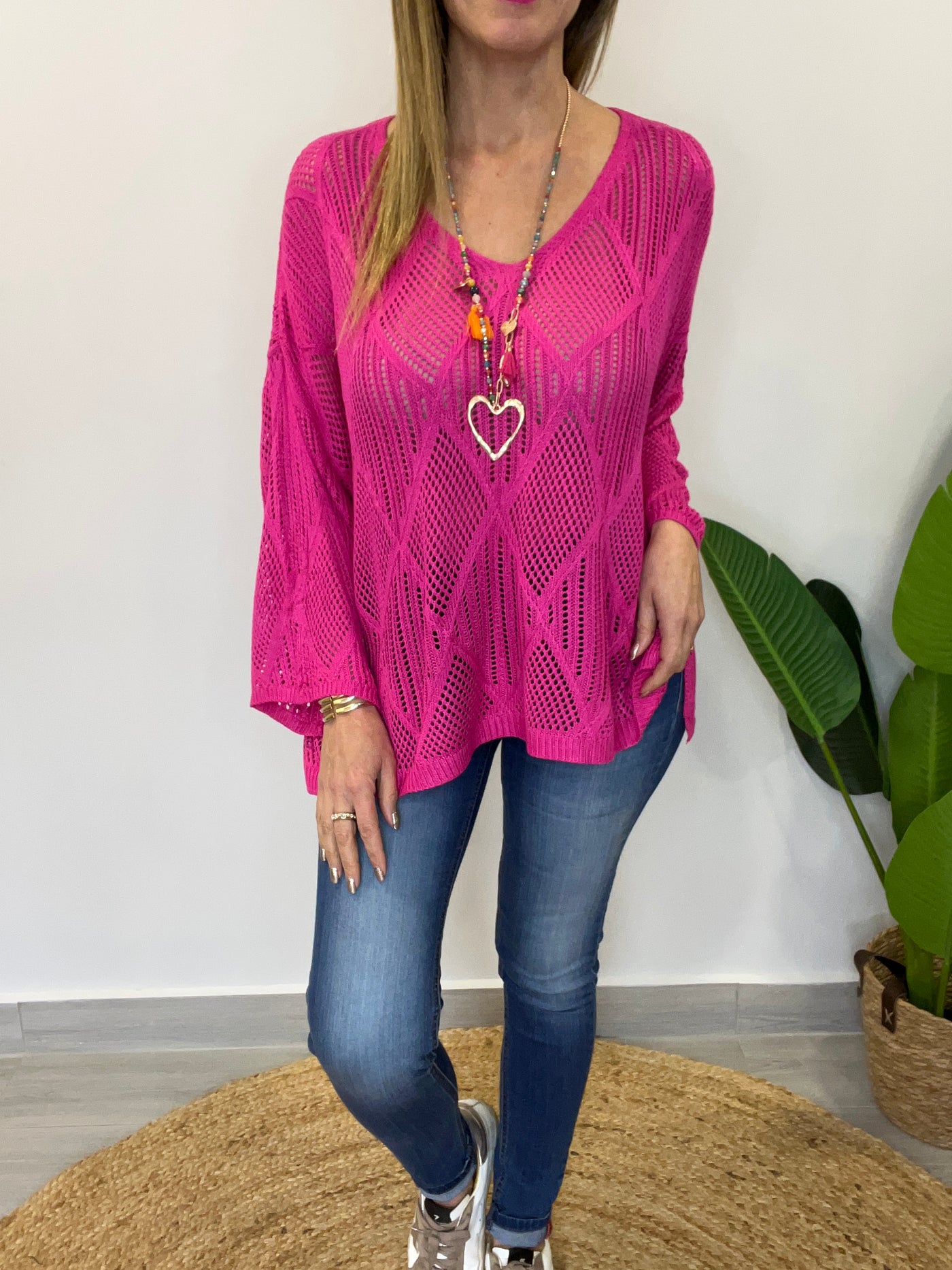 Sweater Hilo Génesis Fucsia