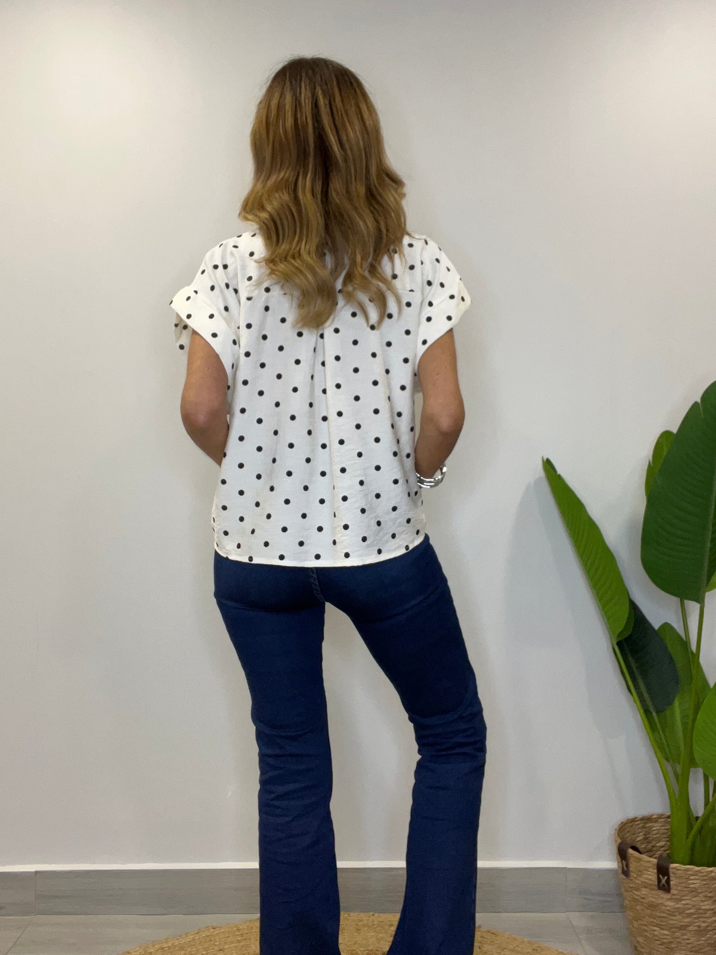 Blusa Lunares Negro