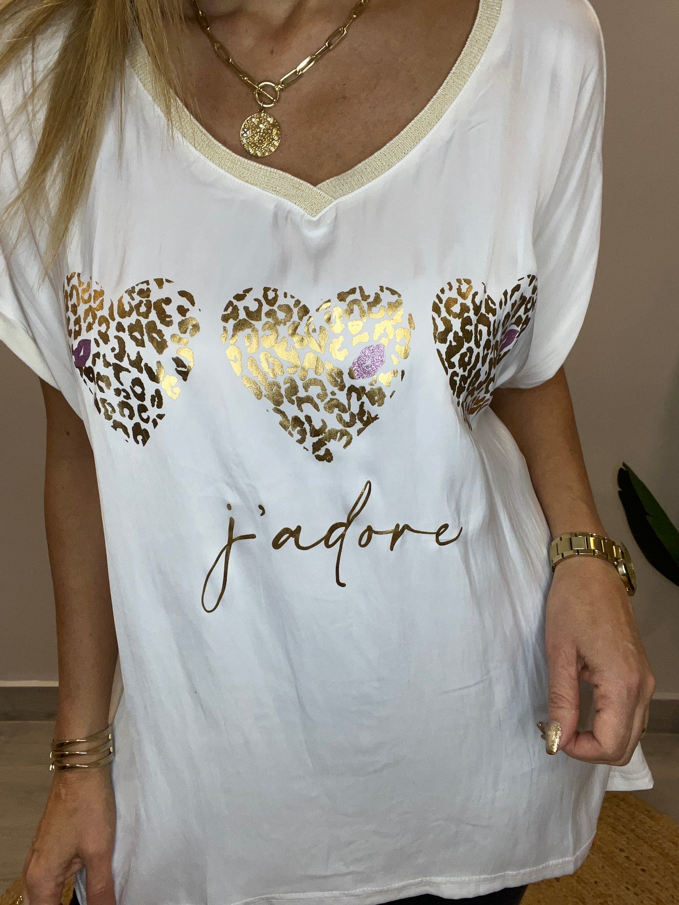 Blusa Italiana Jadore Blanca