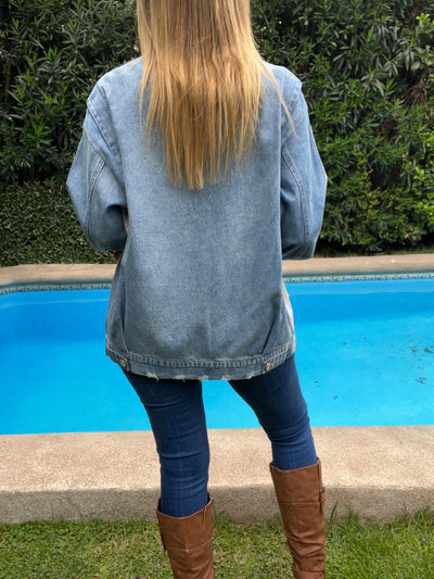 Chaqueta mezclilla Navir Blanca