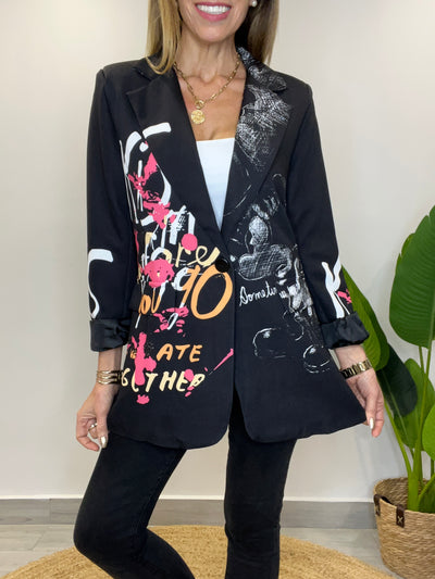 Blazer Italiano Mickey Negro