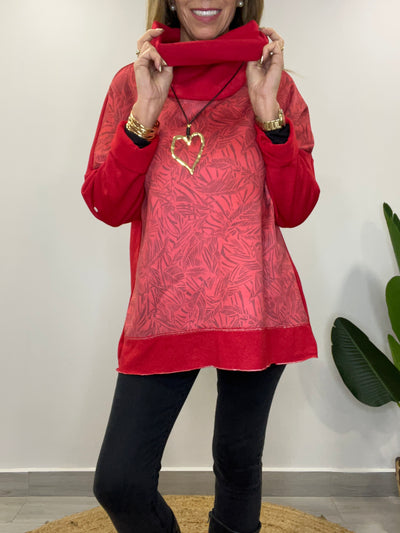 Sweater Espiga rojo