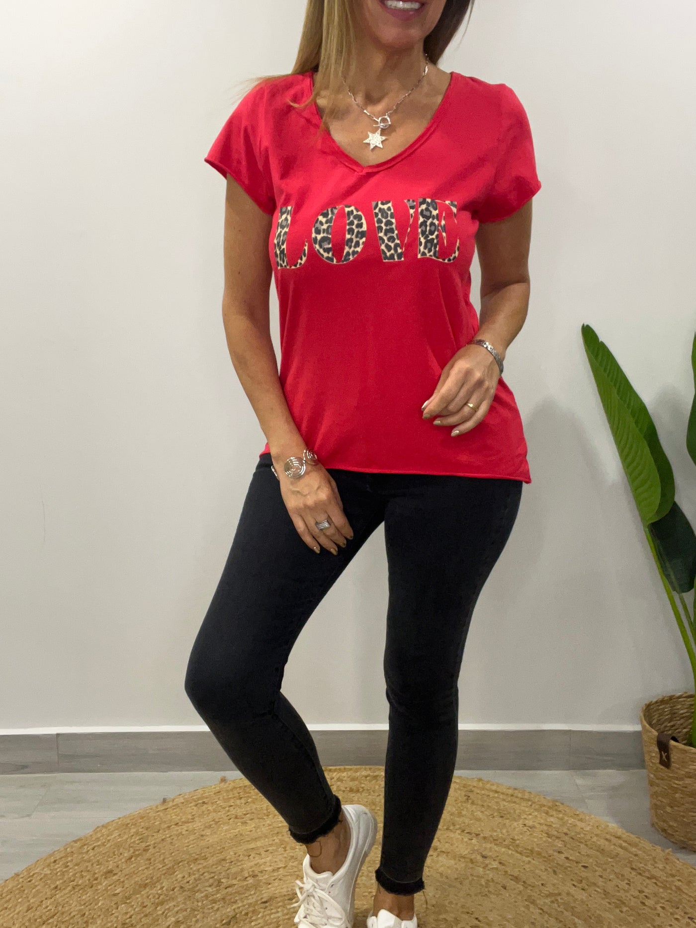 Polera Love Roja