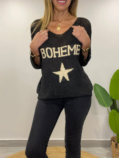 Sweater lurex Bohem Negro
