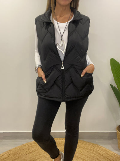 Parka sin manga Audaz Negra