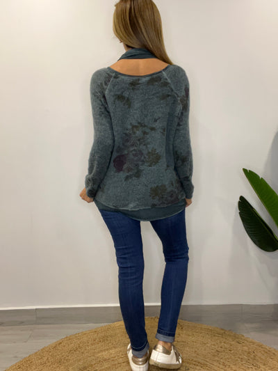 Sweater Italiano Florencia petróleo