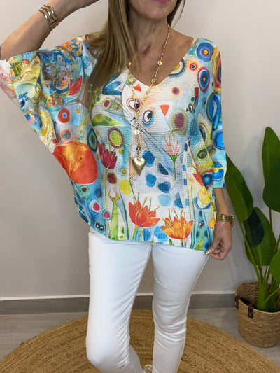 Sweater Italiano Hilo Cats multi