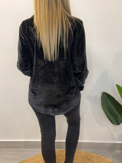 Camisa Velvet negra