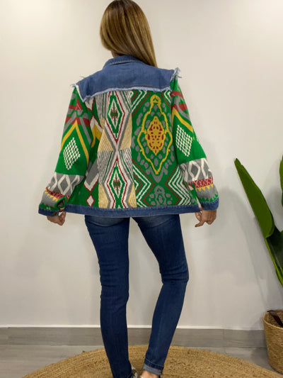 Chaqueta tejida Sinigual verde