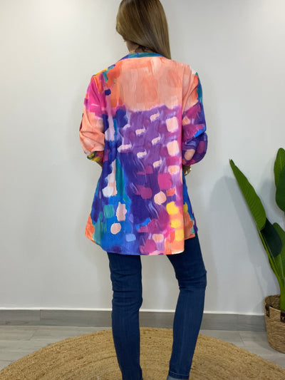 Blusa colores Damasco/Azul