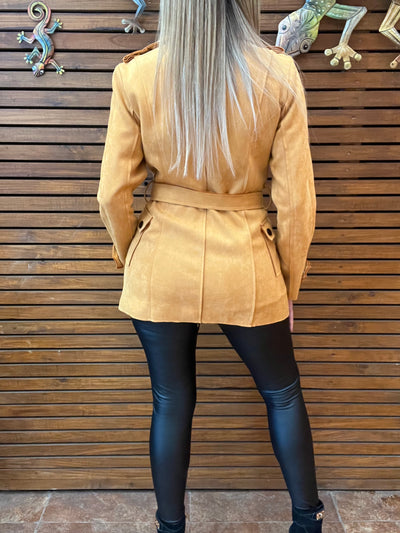 Chaqueta Gamuzada Ginna mostaza