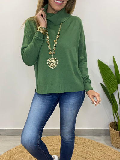 Sweater cuello Melany verde