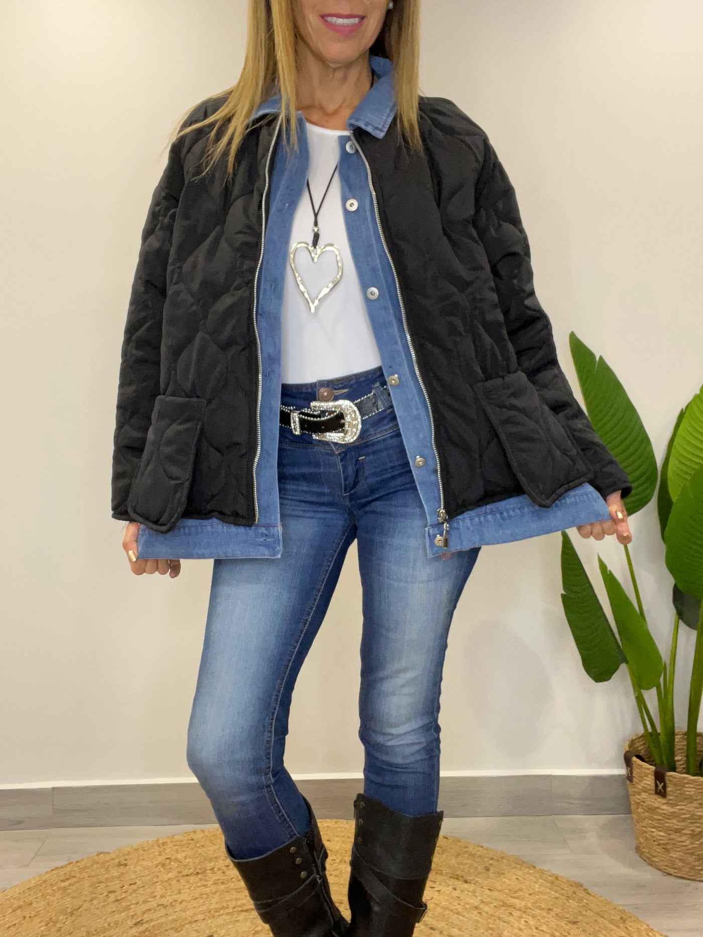 Parka con camisa mentirosa Padua negro