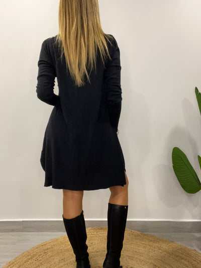 Sweater/Minivestido Rafaela Negro