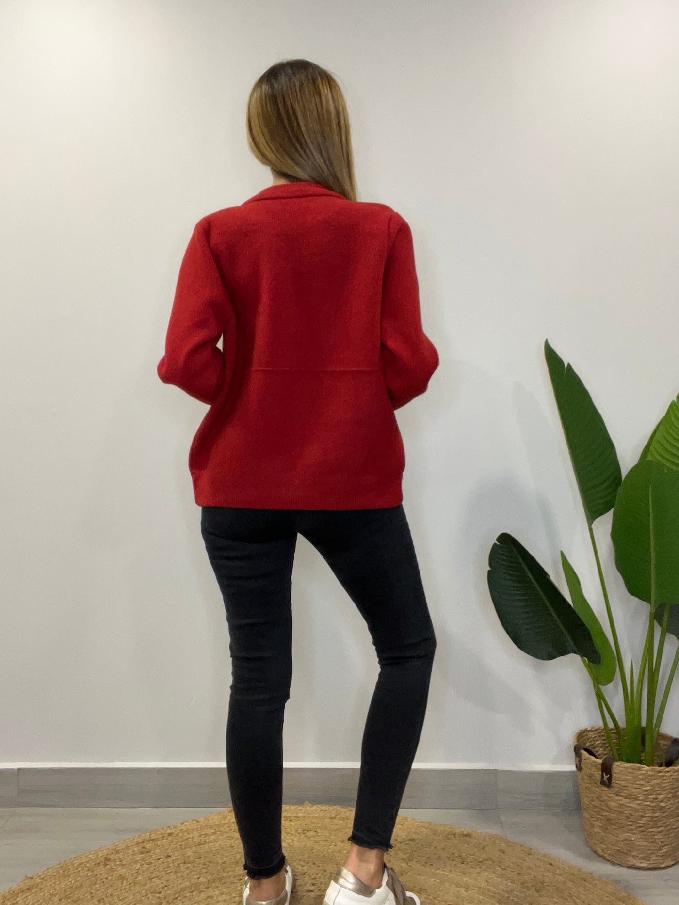 Chaqueta/polerón cuello desmontable Monti rojo