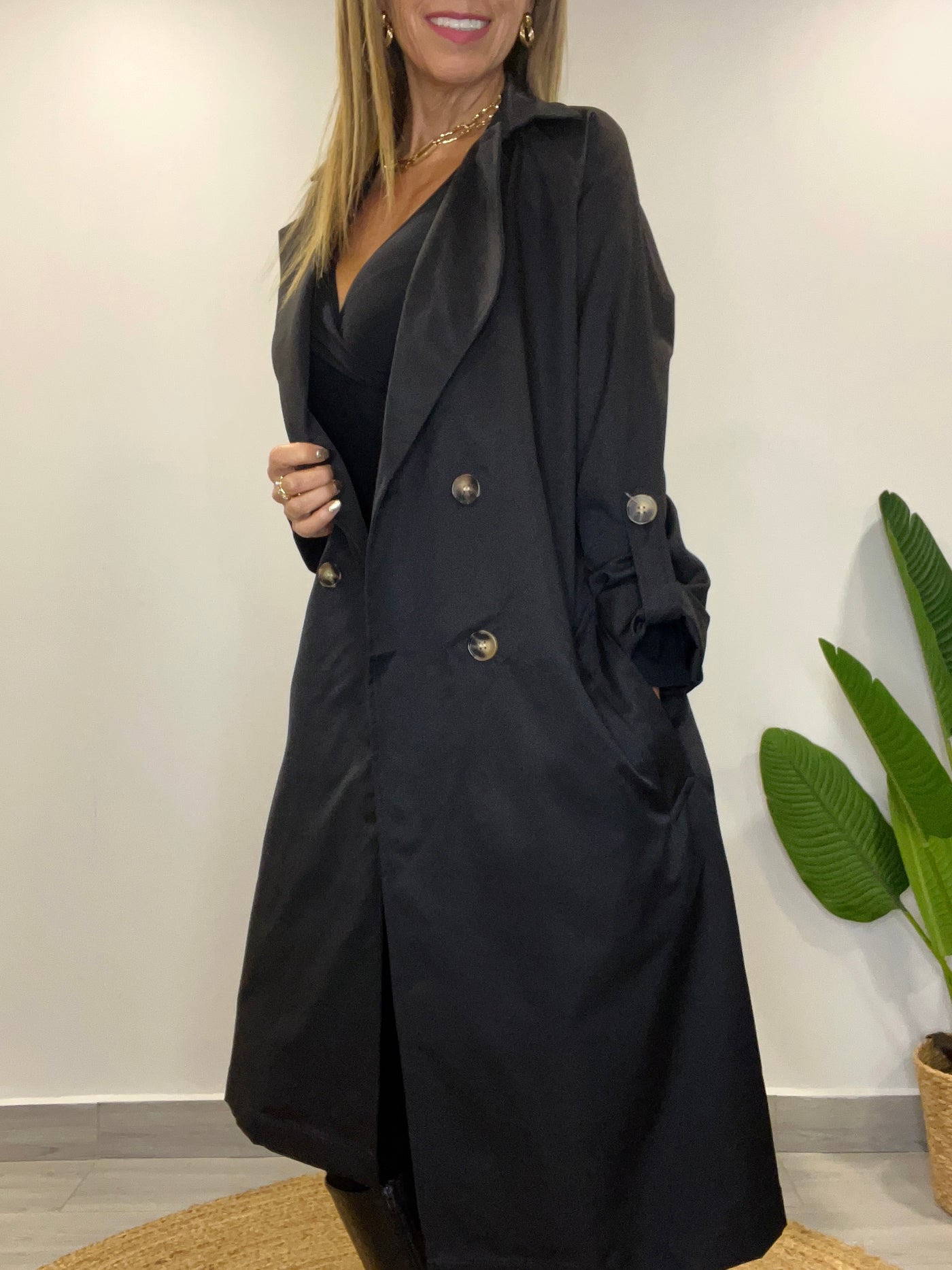 Trench Magnifico negro