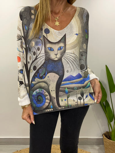 Sweater Italiano Hilo minina azul