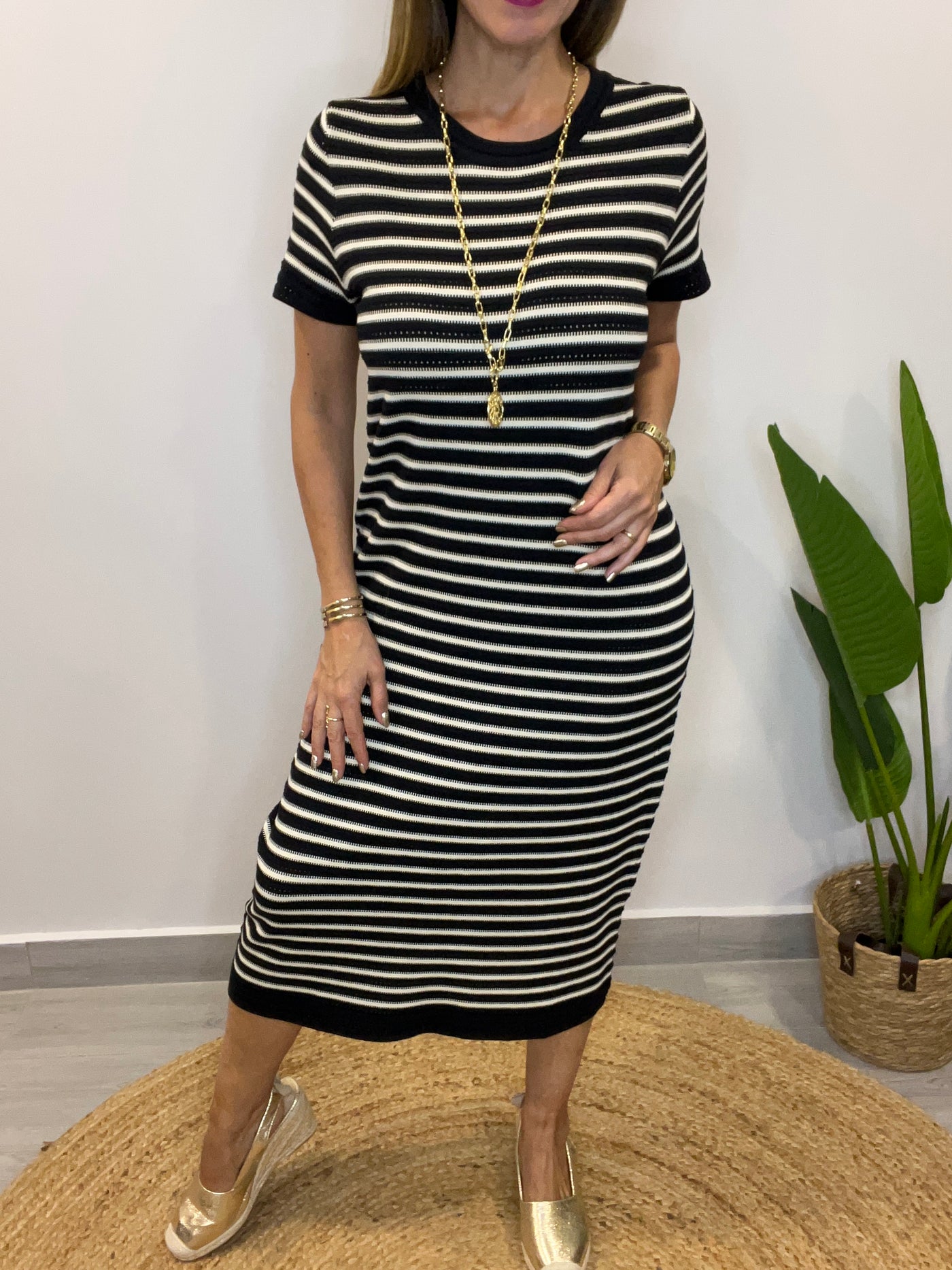 Vestido Hilo Ray negro