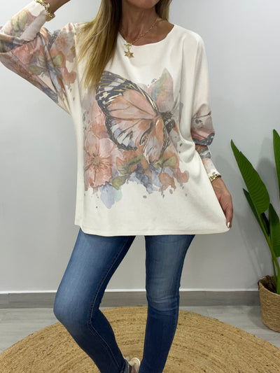 Sweater Italiano Mariposa Beige