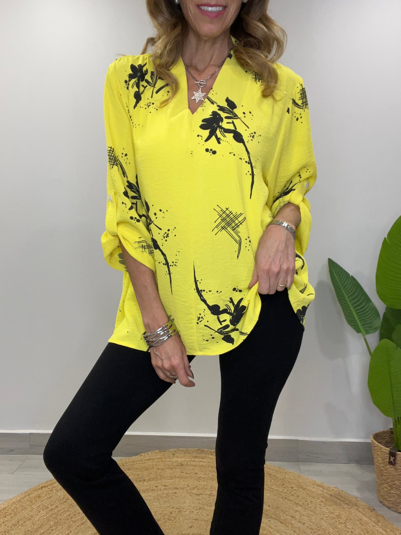 Blusa Crep Veracruz amarilla