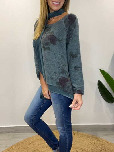 Sweater Italiano Florencia petróleo