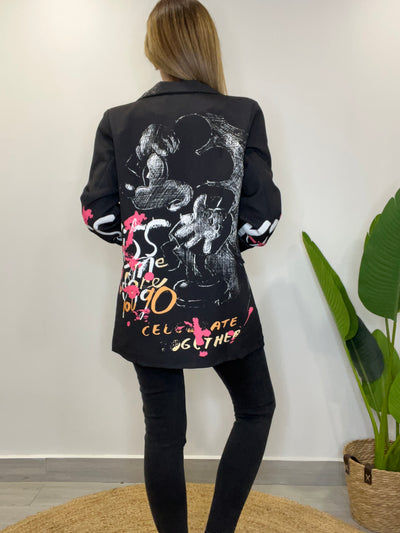 Blazer Italiano Mickey Negro