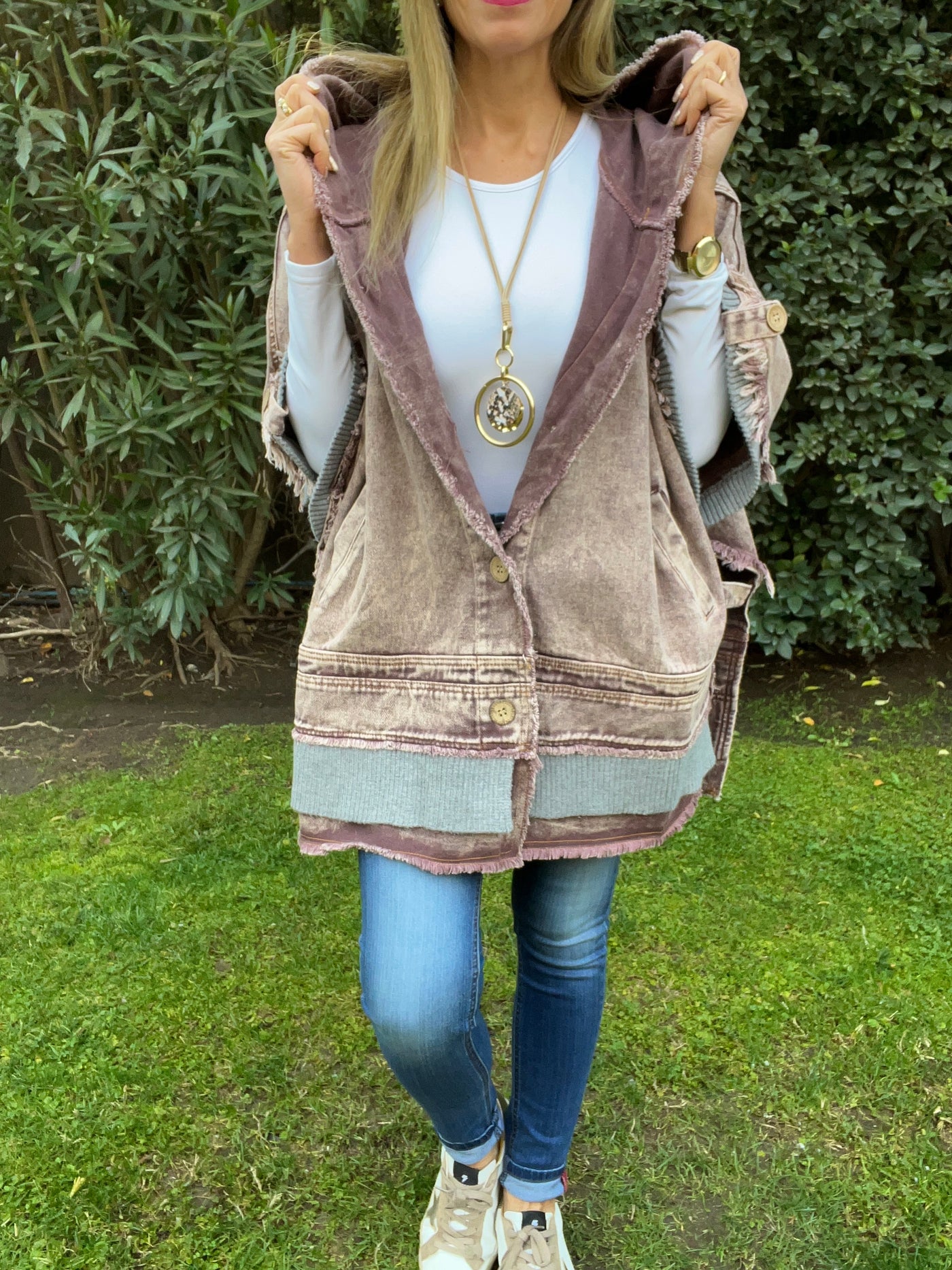 Chaqueta/Ponchito Furor chocolate (Oversize)