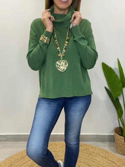 Sweater cuello Melany verde