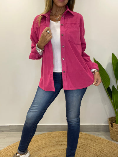 Camisa Cotelé Amanda Fucsia