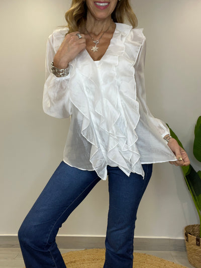 Blusa Gasa Satinada Ariel