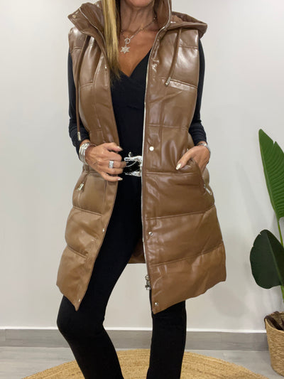 Parka Sinmanga Ecocuero Glamour café