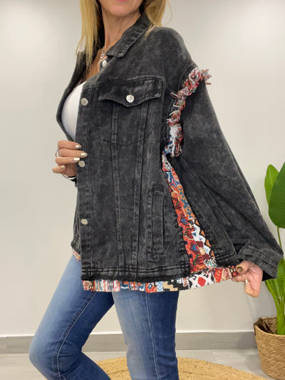 Chaqueta mezclilla Malú Negra