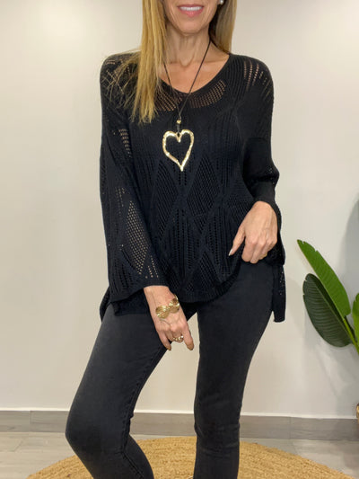 Sweater Hilo Génesis Negro