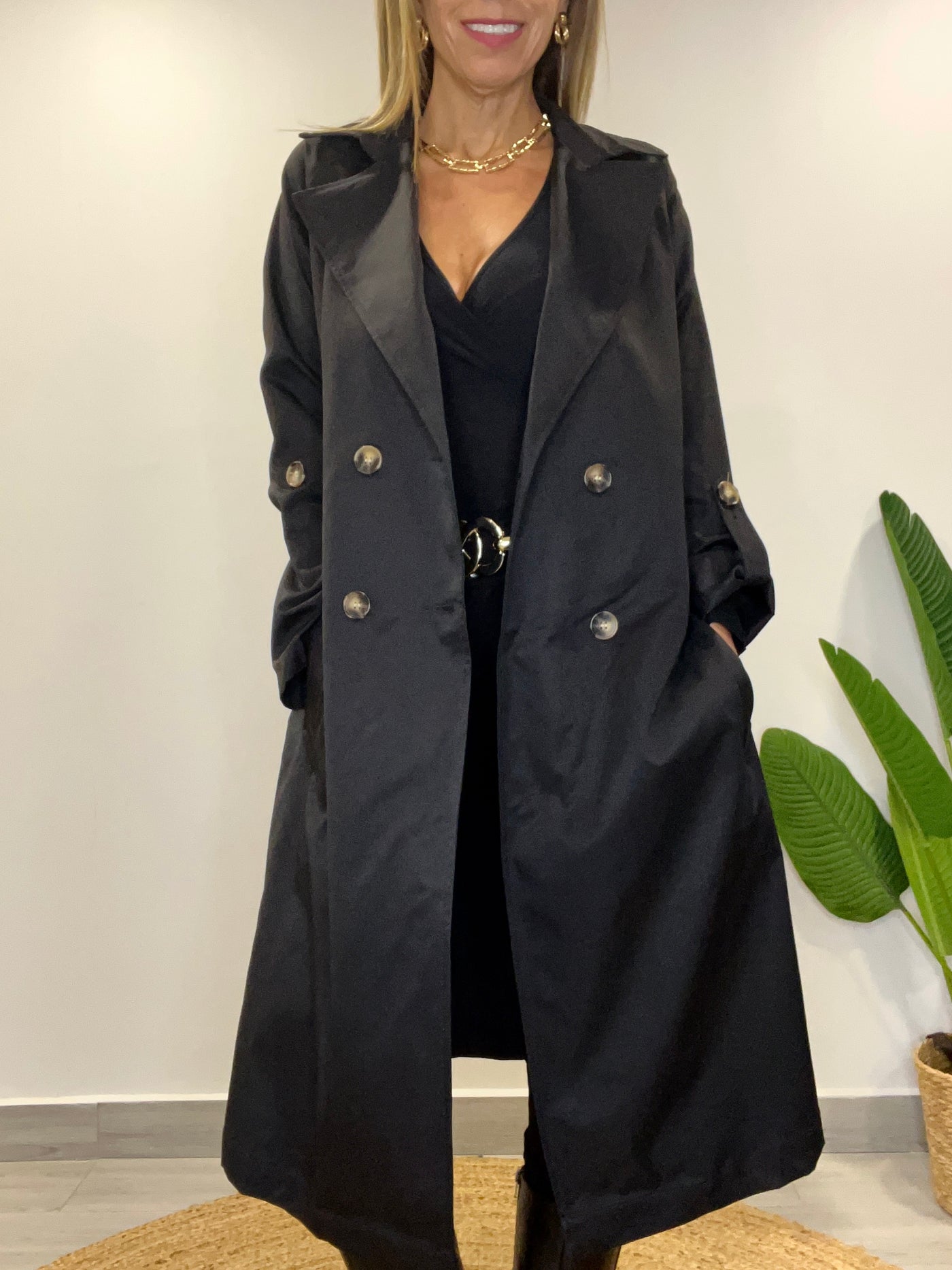 Trench Magnifico negro