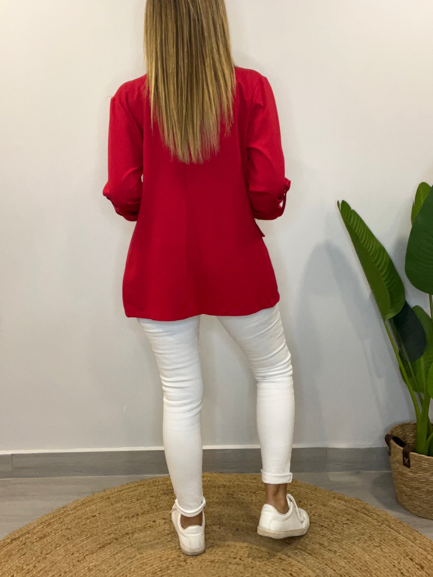 Blazer Elasticado Paris Rojo