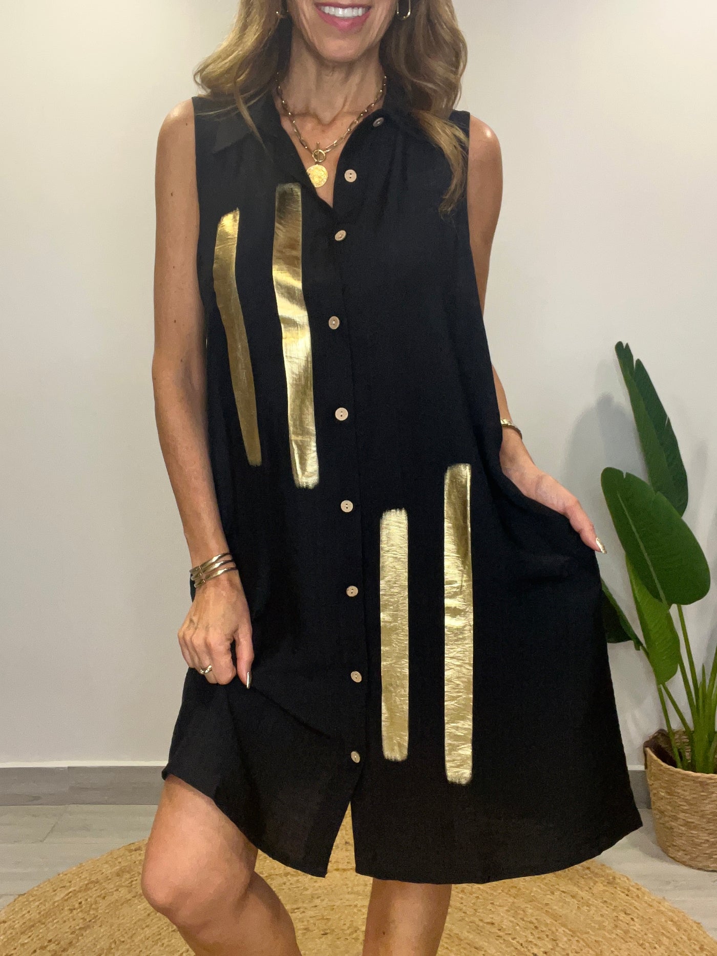 Vestido camisero Dalas Negro