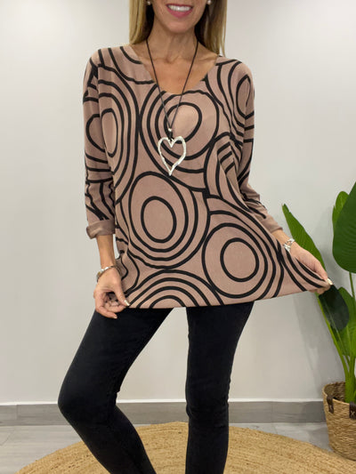 Polera Círculos Cocoa